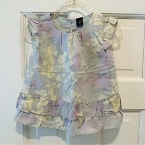 GAP Kids Floral Ruffle Tunic - Soft Pastels